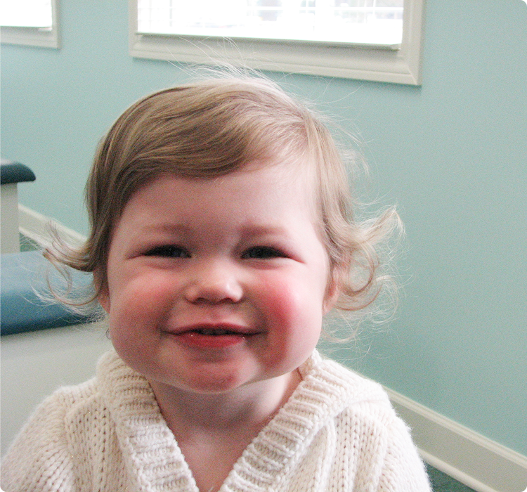 Toddler smiling